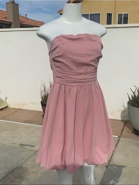Strapless Blush Pink Party Dress